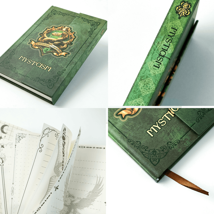 Green Mysticism Retro Planner DIY Journal with Gothic and Mysticism Themes