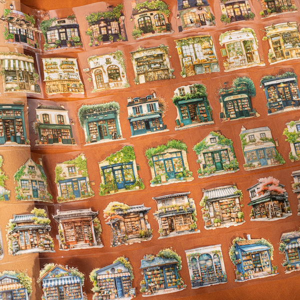 Grocery shop Vintage Scenery PET Tape Decoration for Scrapbooking