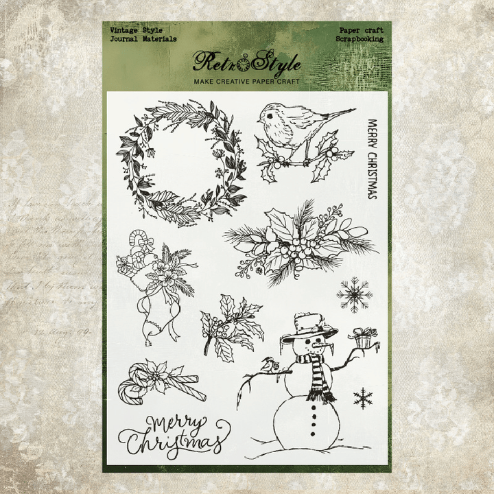Halloween Christmas Gothic Silicone Stamps Vintage Design