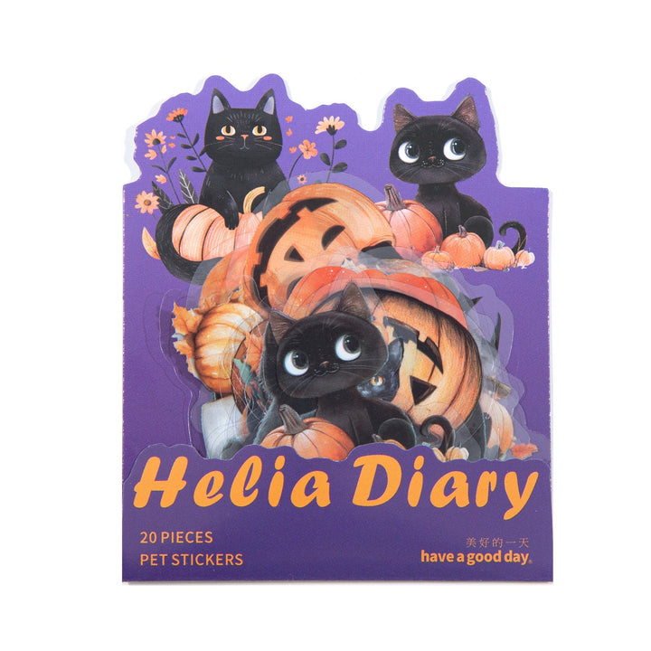 Helia Diary PET Stickers Halloween Cat Suitable for Planner