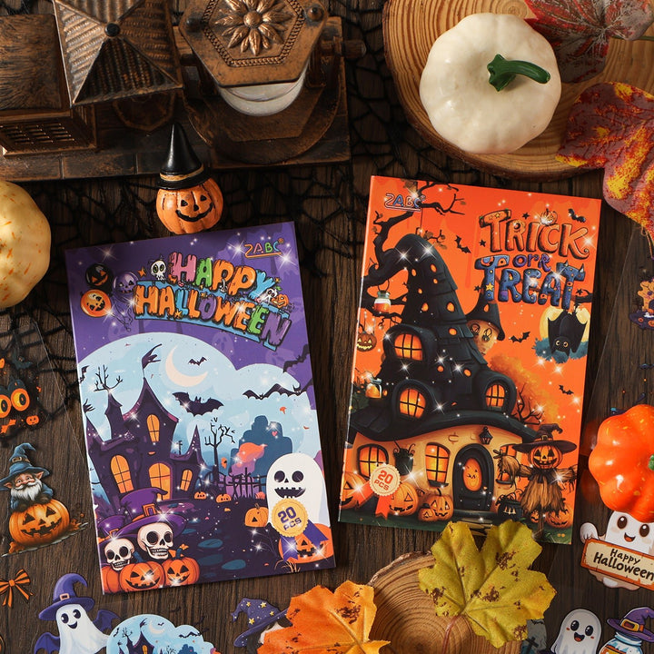 Halloween Sticker Books Castle Festival Cute Journal