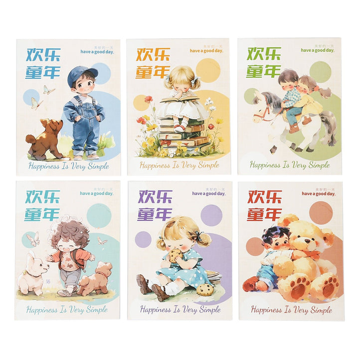 Happy Childhood PET Stickers Character Stickers Colorful Design