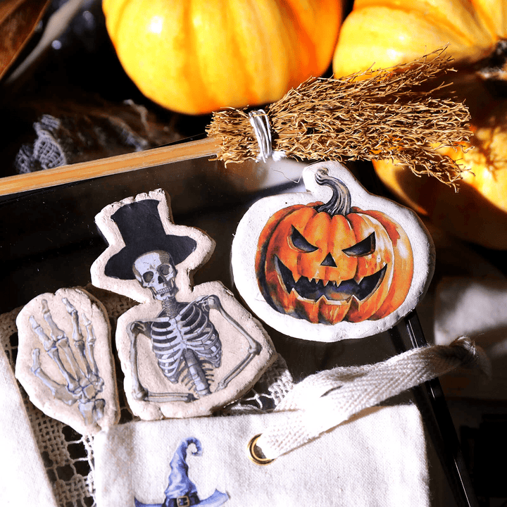 Happy Halloween Transfer Stickers Pumpkin Lanterns and Bats Suitable for Art Project