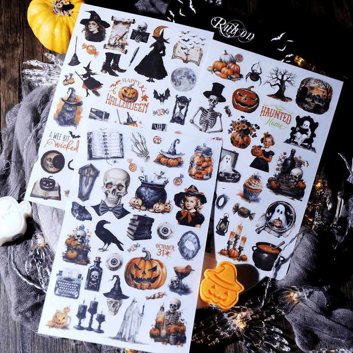 Happy Halloween Transfer Stickers Ghost and Pumpkin Decorations Suitable for Daily Life