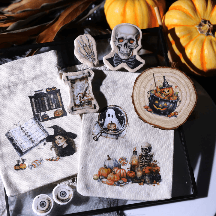 Happy Halloween Transfer Stickers Cute DIY Stickers Suitable for Personalization