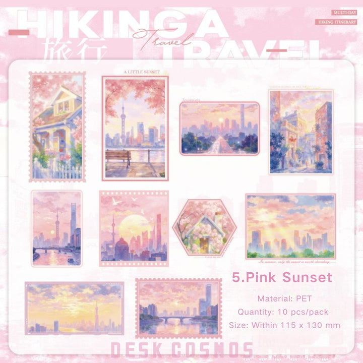 Hiking Trip Series PET Sticker Pack Outdoor Style