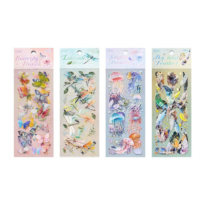 Inspiration Roaming PET Stickers Decorative Hot Stamping Butterflies & Insects