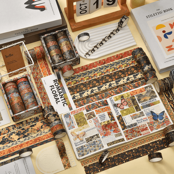 Japanese Washi Tape History of Kyoto Set Retro Washi Tapes