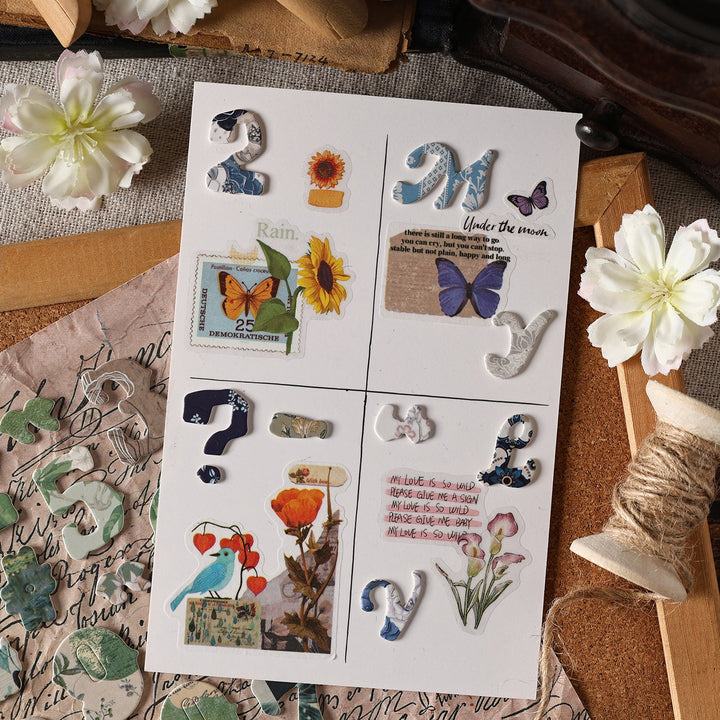 Flower Pavilion Decorative Letters Great for Phone Case