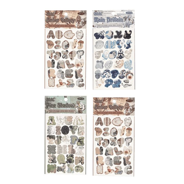 Flower Pavilion Script Text PET Material Collage Ready