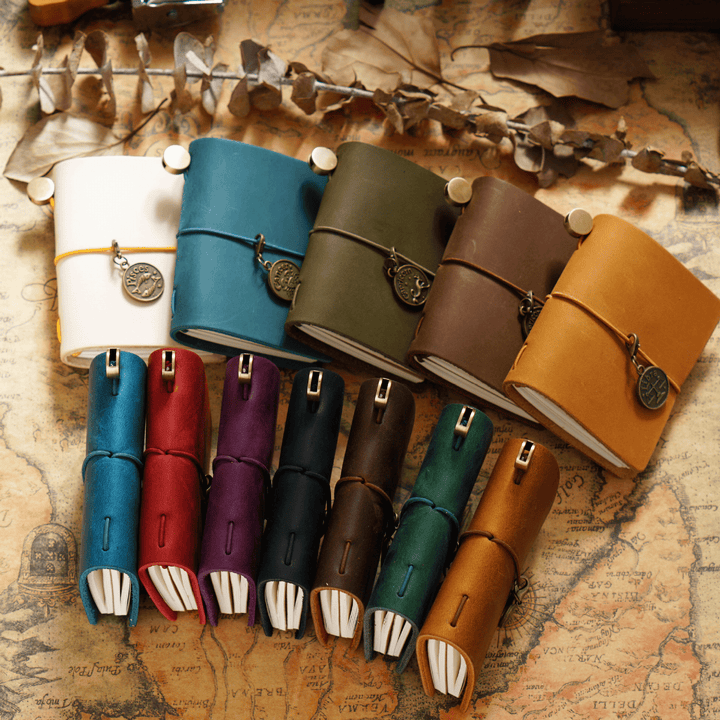 Mini Pocket Journal First Layer Leather for Writers