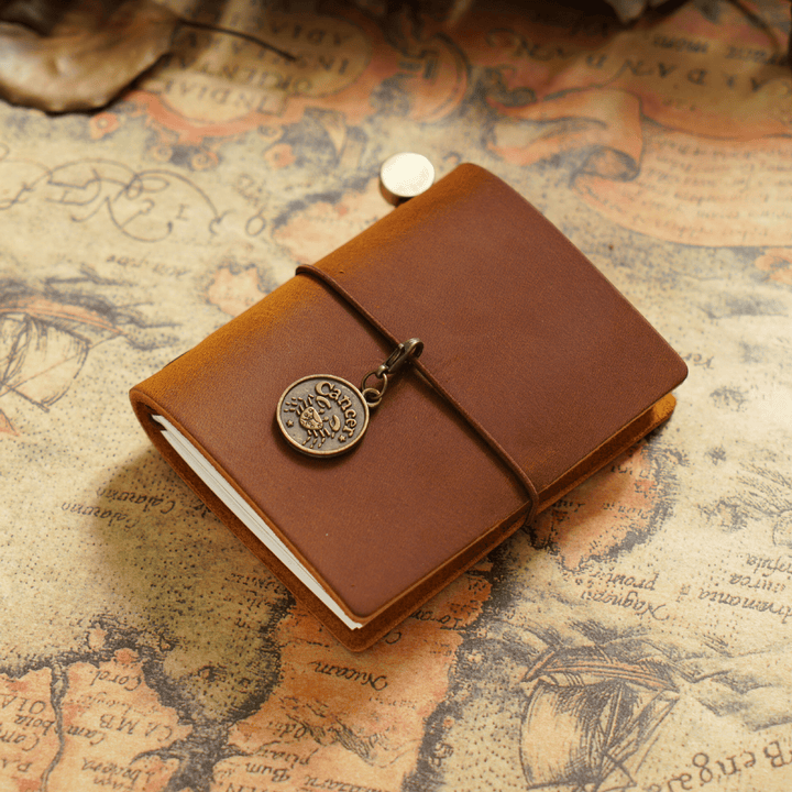 Leather Journal Mini Retro Pocket First Layer Leather Travel