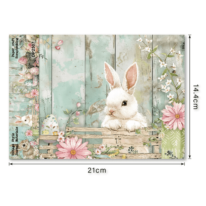 Lier Bunny Series Vintage Background Paper for Easter Scrapbooking Dimensions