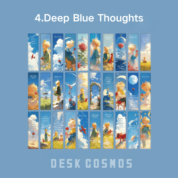 Little Universe Series Deep Blue Thoughts Bookmarks Original Illustrations Practical Design
