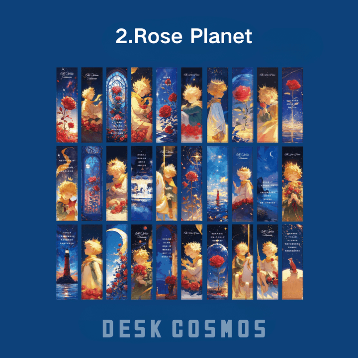 Little Universe Series Rose Planet Bookmarks Creative Illustrations Heartwarming