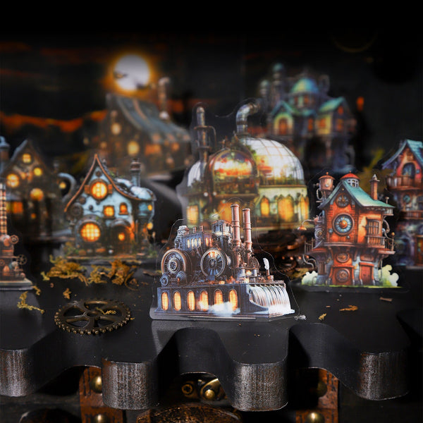 Magic Cabin Stickers The Cabin on the Gear Gothic PET Journal Supplies