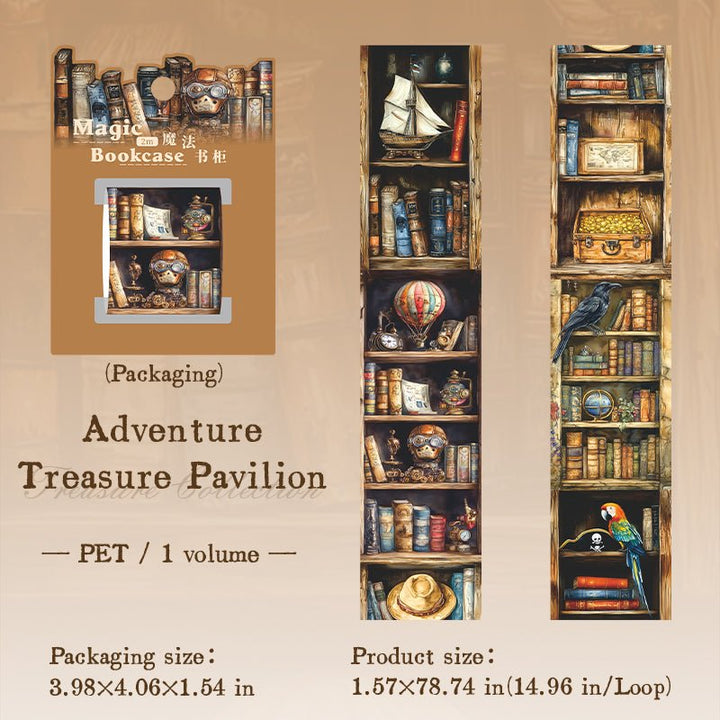 Magic Bookcase PET Tape for Fantasy Journal Themes