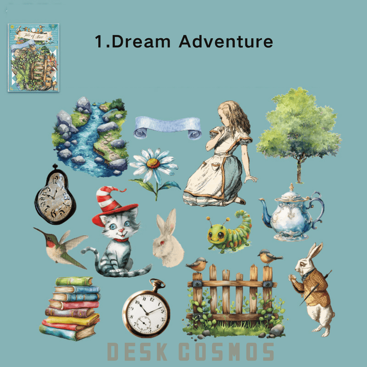 Alice Story Into Dream Adventure Retro Sticker