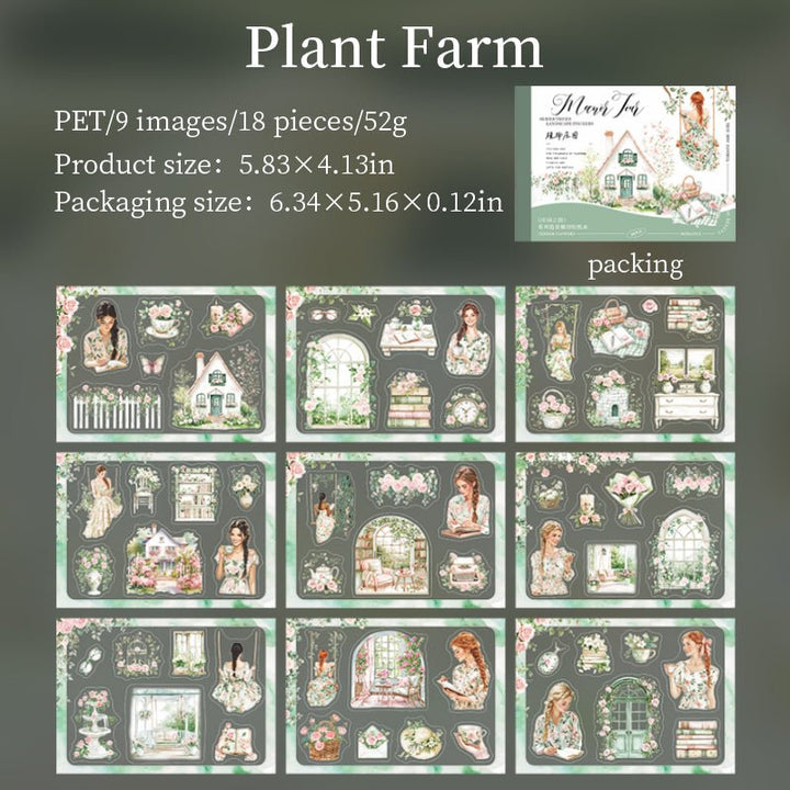 Manor Tour Plant Farm Nature Inspired Journal Stickers