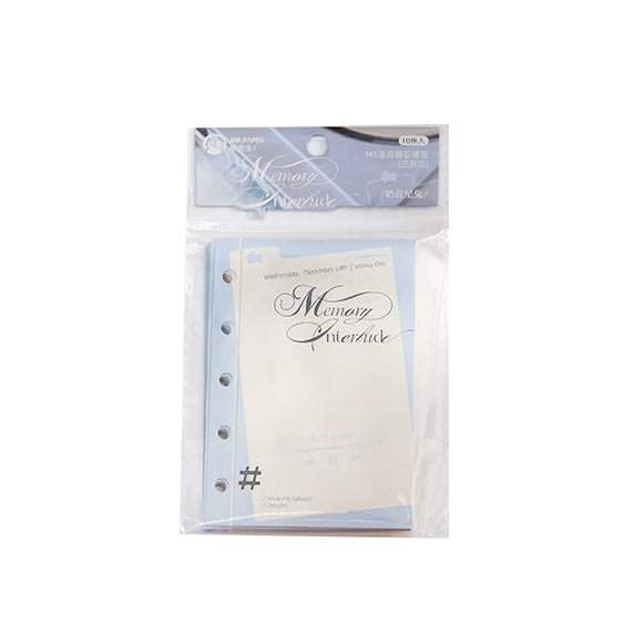 Memory Interlude Series M5 Loose-leaf Refills Watercolor Sweet & Cute Memo Papers White Background