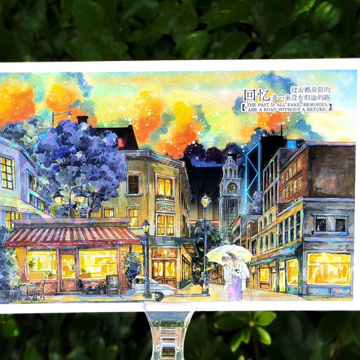 Midnight Cityscape Die - cut PET Tape - Desk Cosmos