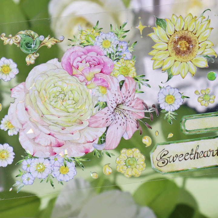 Monet Garden PET Tape Floral Romantic Style Phone Case Decoration