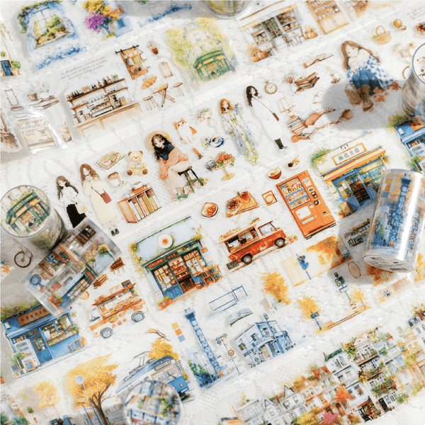 Moonlight Schumann PET Tape Vintage Characters for Scrapbooking and DIY Projects