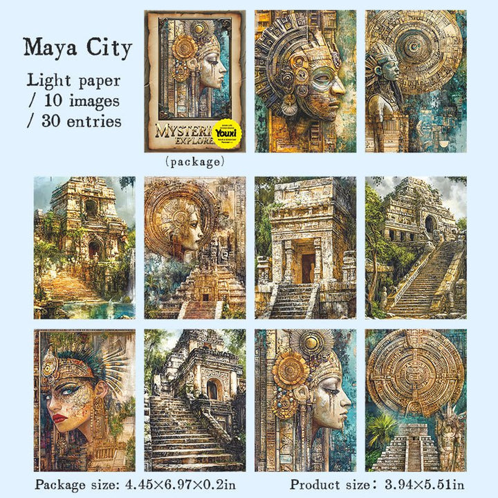 Mysterious Explorer Stickers Magic Mysticism Suitable for Personal Collage
