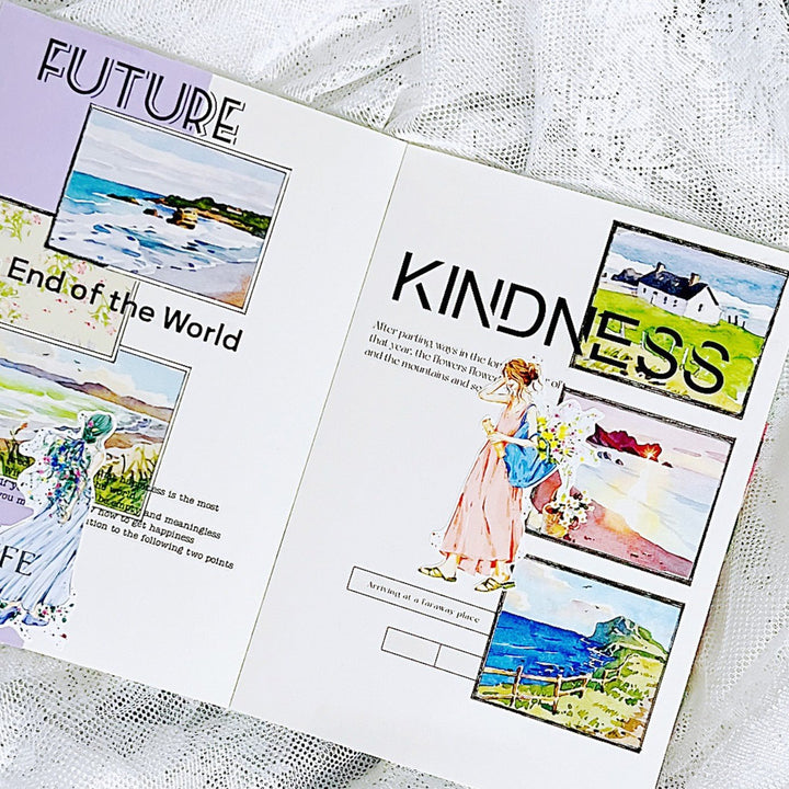 Natural Scenery PET Tapes Smoke Watercolor Scenery Perfect for Creative Journals