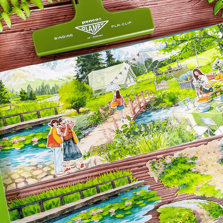 Stone Path Natural Scenery PET Tape Great For Decorative Notebooks