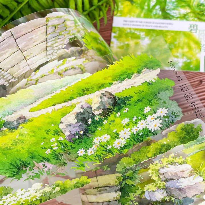 Stone Path Natural Scenery PET Tape Suitable For Collage Journals
