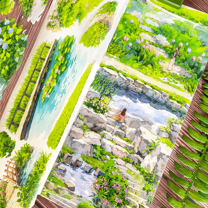 Stone Path Natural Scenery PET Tape Perfect For Minimalist Journals