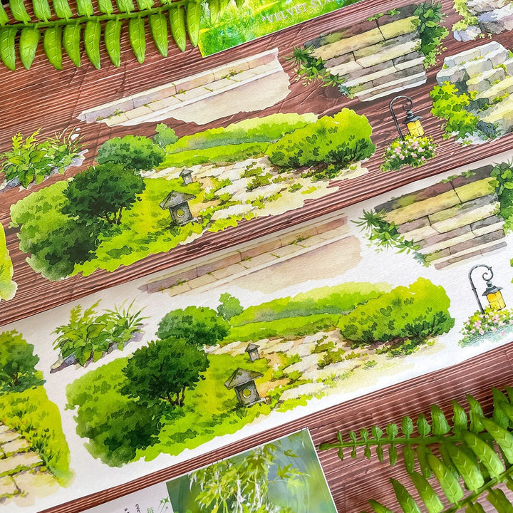Stone Path Natural Scenery PET Tape Great For Phone Case Decoration
