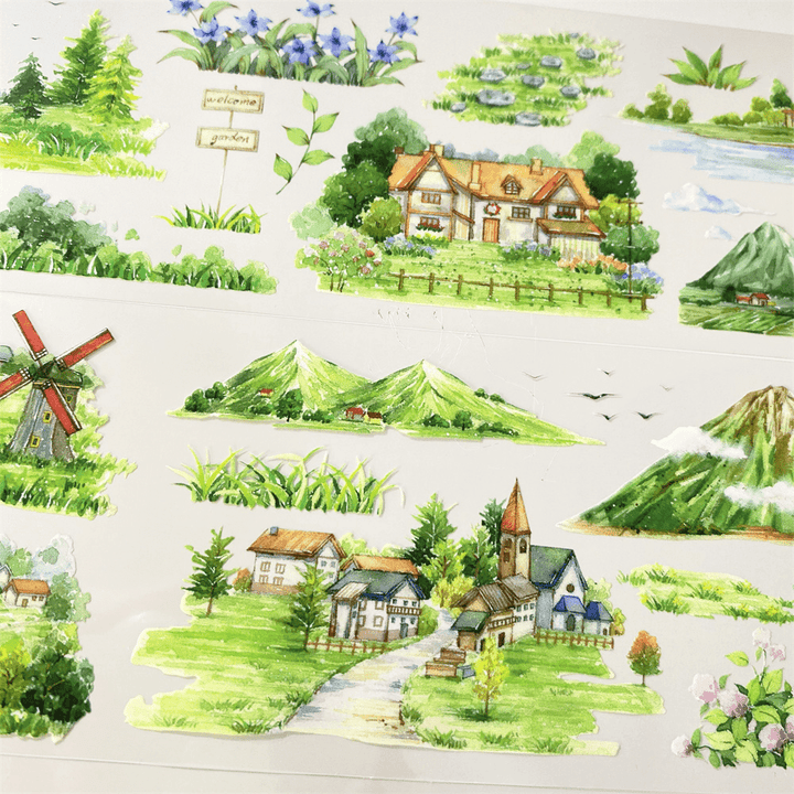 Spring Field Series Spring Theme PET Tape for Art Projects