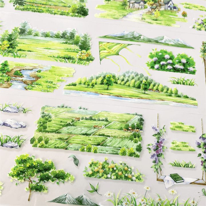 Spring Field Series PET Tape for Nature Inspired Scrapbooking