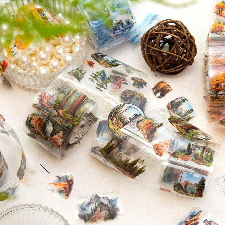 Natural Scenery PET Tape The Scenery of the Journey for Daily Journaling
