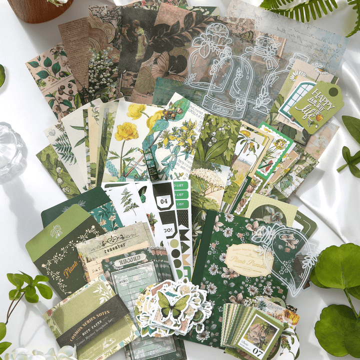 Nature Journal Sticker Box Nature Impression Floral Material Gift Set