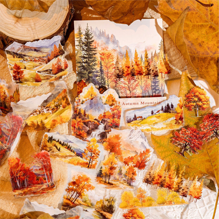 Forest and Forest Four Seasons PET Nature Aesthetic Stickers