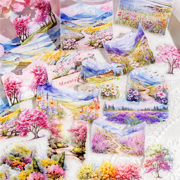 PET Nature Stickers Forest and Forest Plants and Scenery