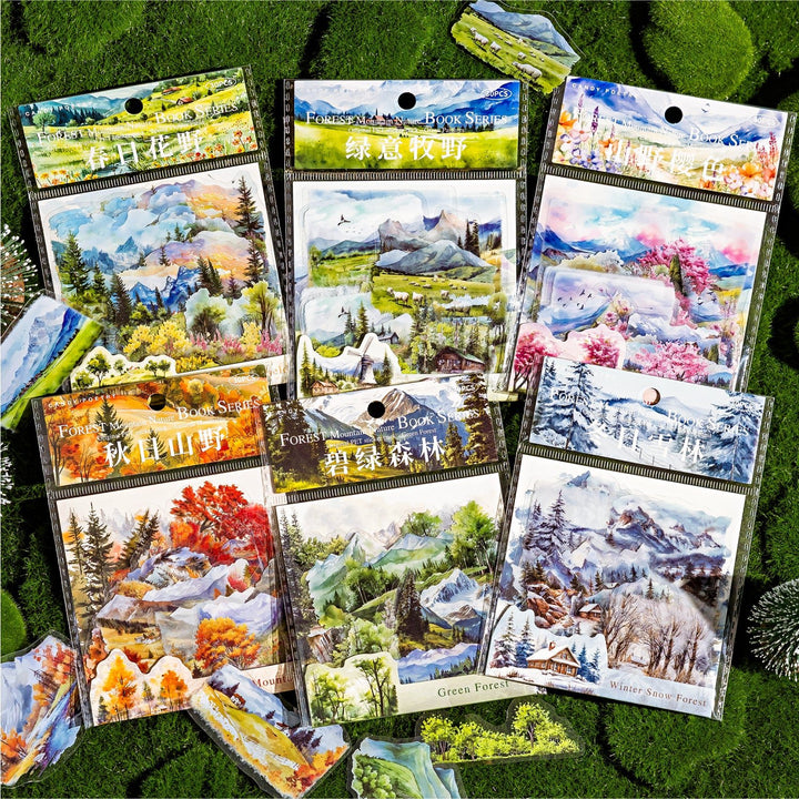 Nature Stickers PET Forest and Forest Four Seasons Journal Decoration