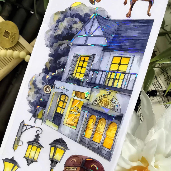 Scenery PET Tape Good Night Series sticker roll for bullet journal
