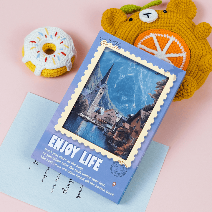 Nordic Town Scenery Planners Hollow Design Daily Life Bullet Journal
