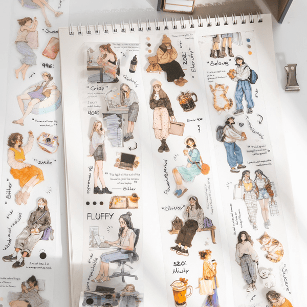 Diary of a Office Worker PET Daily Life Tape for Scrapbooking