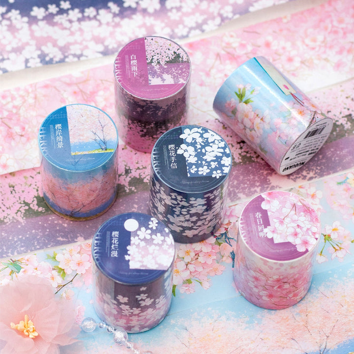 Passing by a Cherry Blossom Washi Tape Floral Decoration