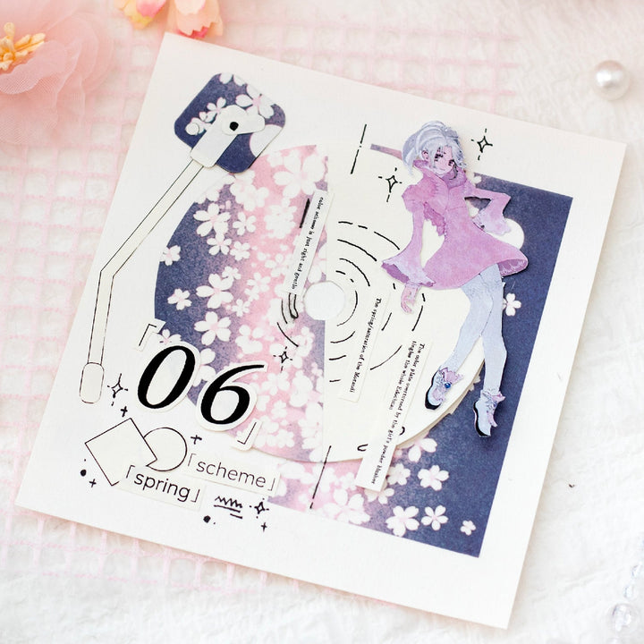 Passing by a Cherry Blossom Washi Tape for Journal Decoration