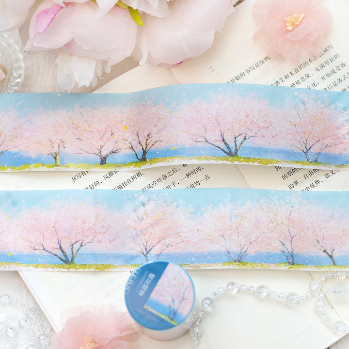 Passing by a Cherry Blossom Washi Tape for DIY Scrapbooking