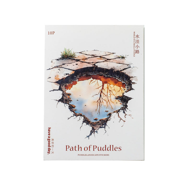 Path of Puddles Stickers Scenery Natural Nature Inspired