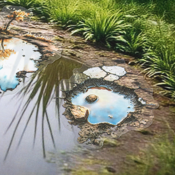 Path of Puddles Stickers Scenery Natural Beautiful Design