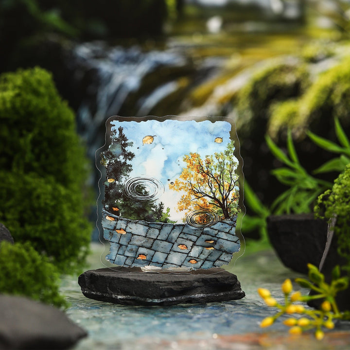 Path of Puddles Stickers Scenery Natural Creative Art