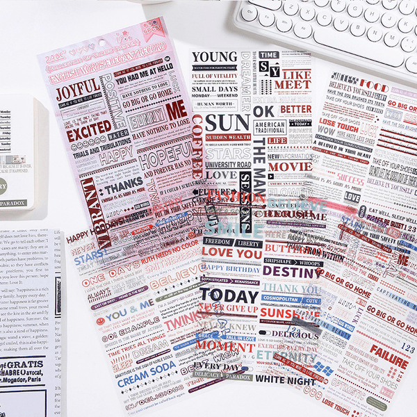  Language Theatre Text Stickers Versatile for All Crafts